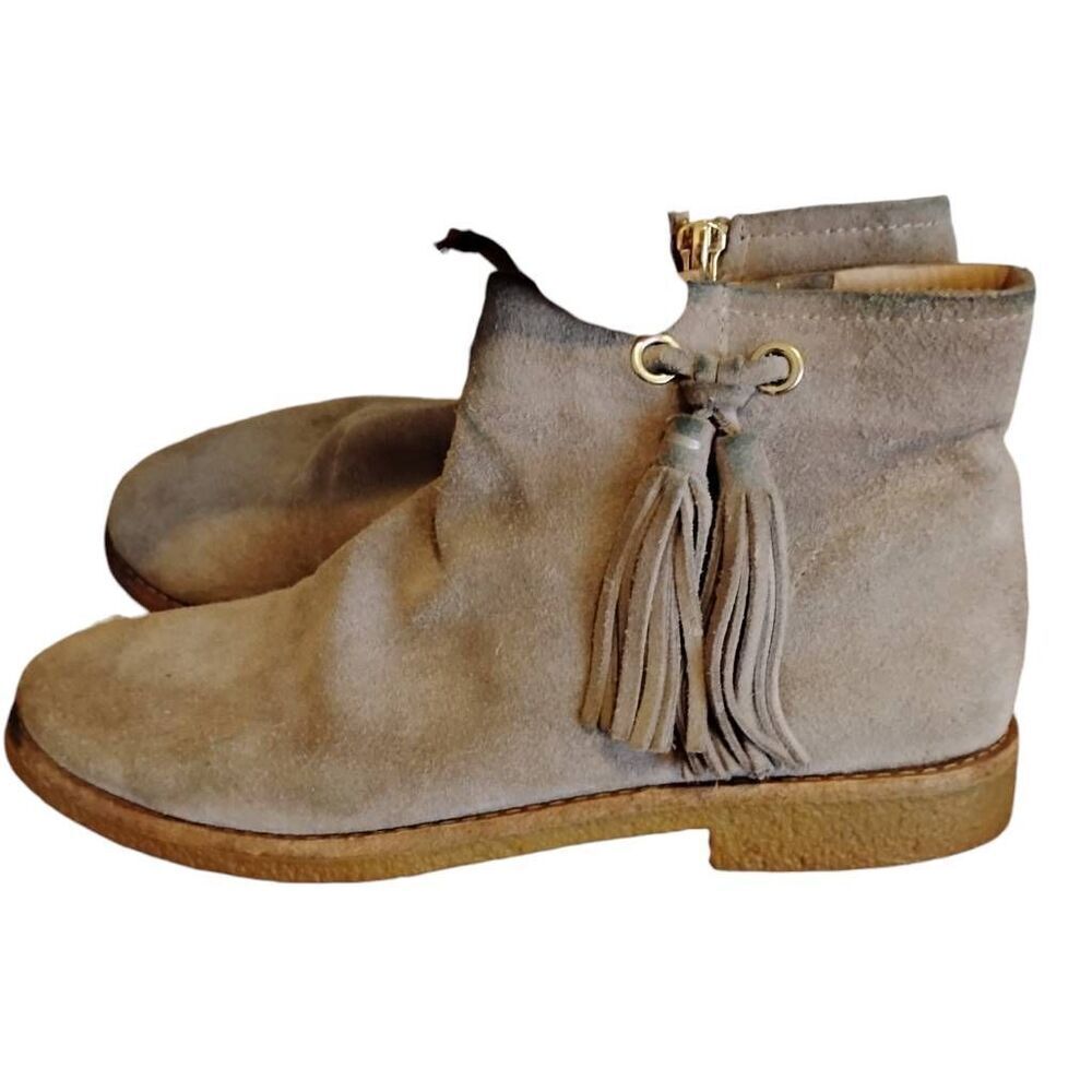 Kate Spade Bellamy Tan Suede Ankle Boots Size 7.5